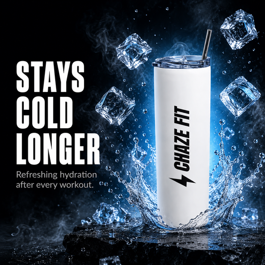 Chaze Fit Steel Edge 20oz Tumbler: 12-Hour Ice Cold. Zero Condensation. CHAZE FIT