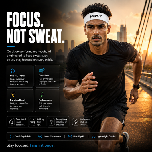 Chaze Fit Quick Dry Sports Headband for Gym, Running & Training CHAZE FIT