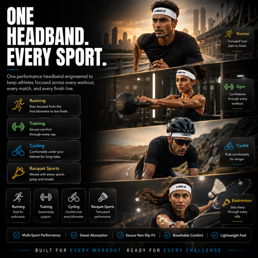 Chaze Fit Quick Dry Sports Headband for Gym, Running & Training CHAZE FIT