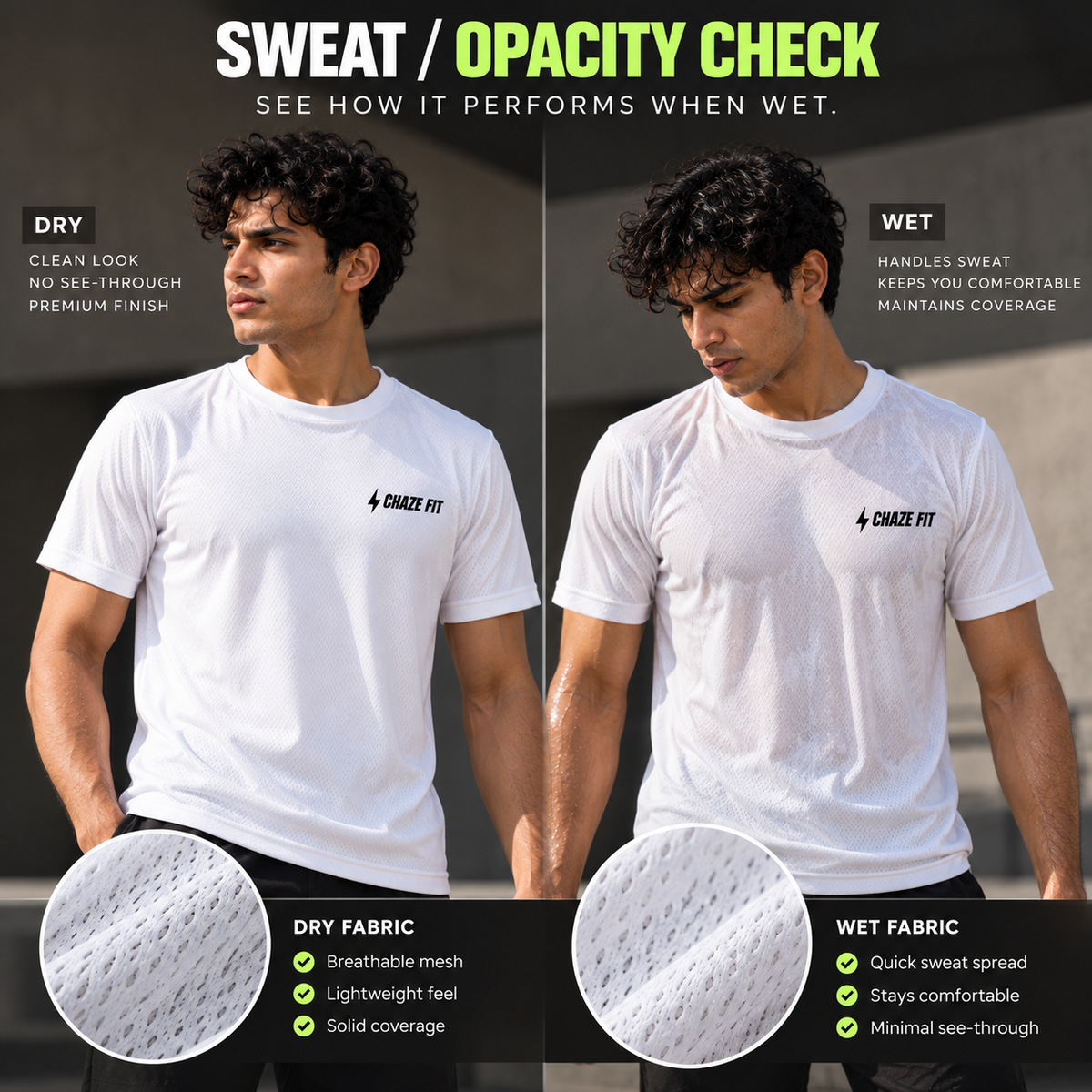Chaze Fit Dri-Fit sports T-shirt performance fit for workout movement