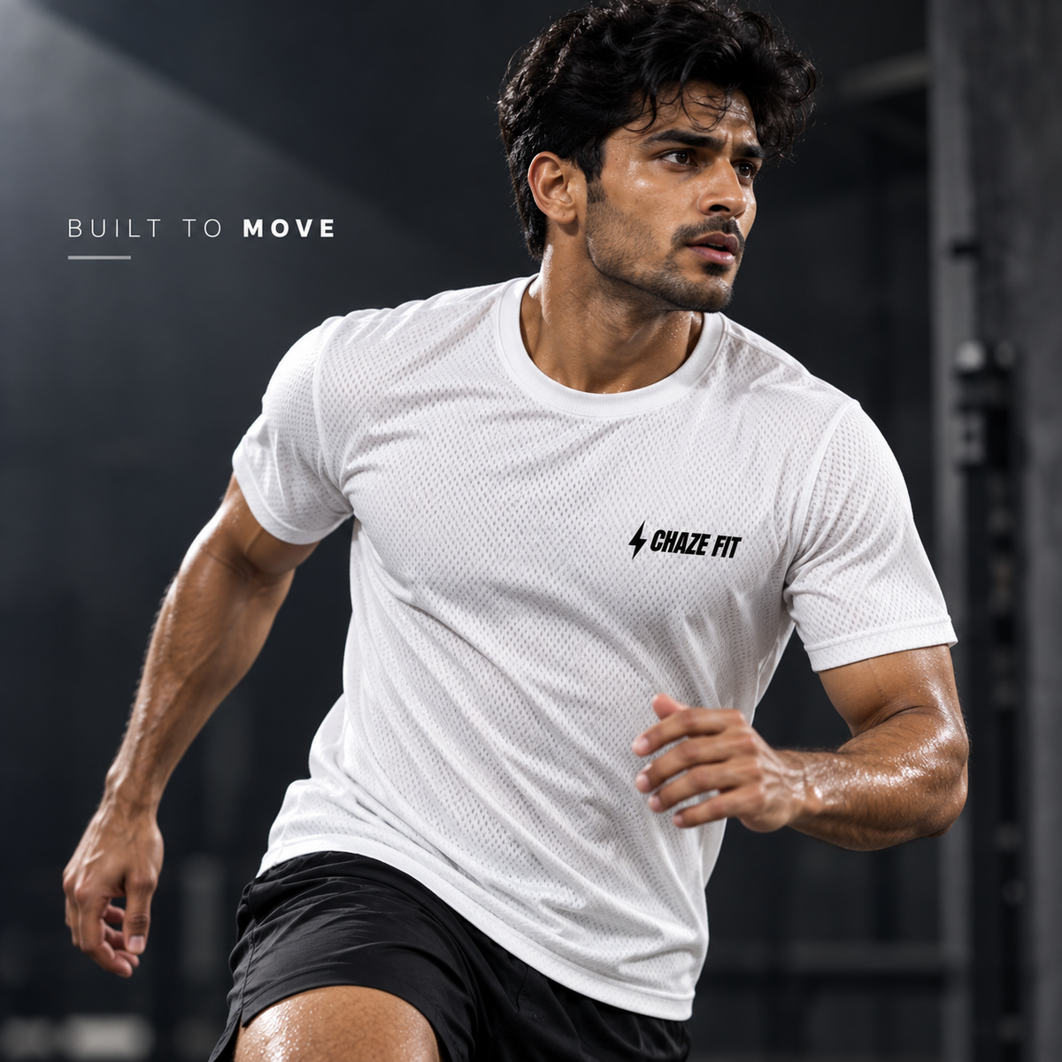 Chaze Fit unisex sports T-shirt quick-dry training wear detail