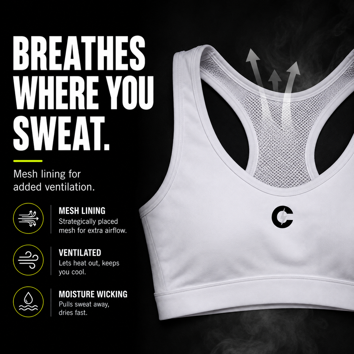 Chaze Fit racerback sports bra styled for yoga and studio workouts