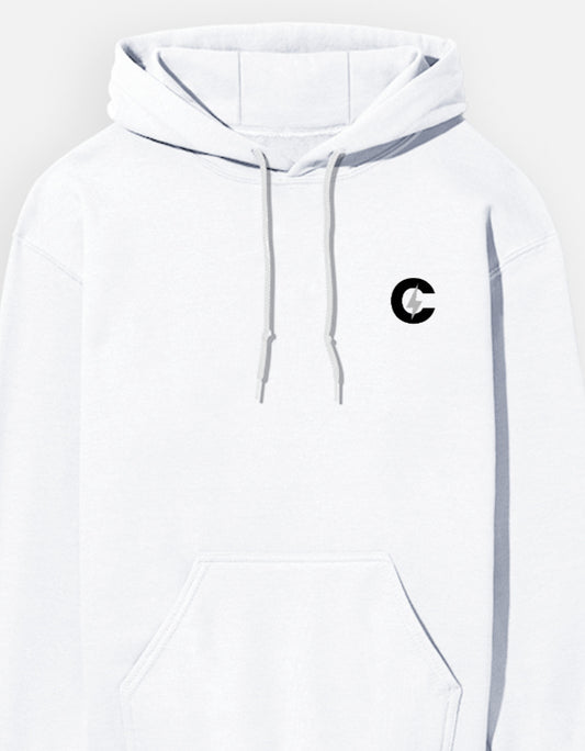 Pastel Unisex Hoodie 300 GSM cotton brushed fleece white pocket detail