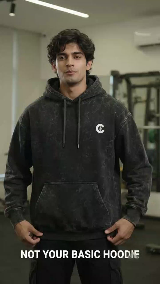 Acid Washed Hoodie for Streetwear - 300 GSM Cotton Comfort | Chaze Fit